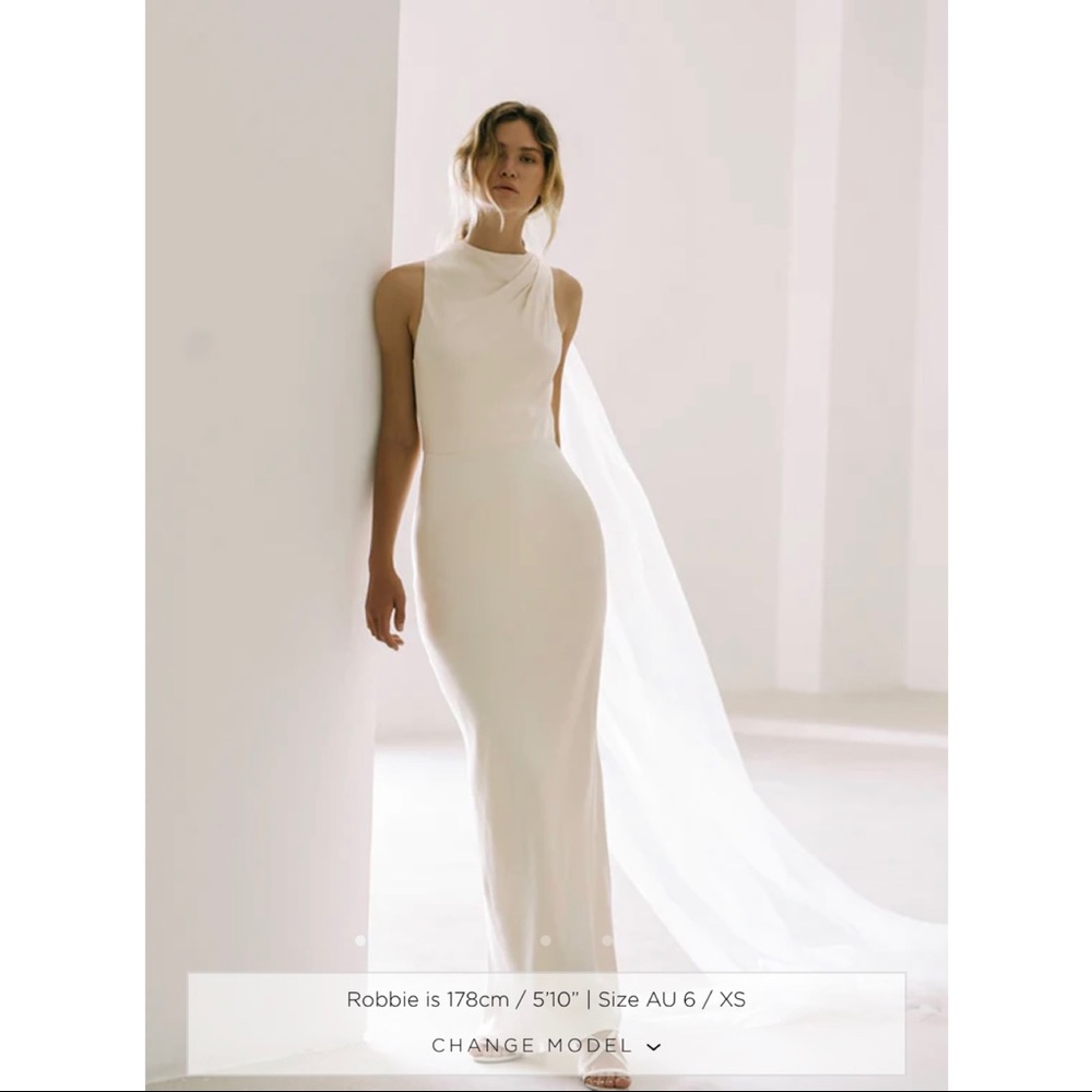 NWT Shona Joy La Lune High Neck Maxi Dress in Cream